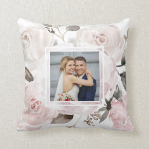 Coussin Le cru rougissent la photo deux rose des roses  