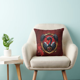 Coussin Le cygne noir est un symbole d'élégance et de puis