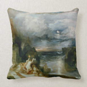 Coussin Le départ du héros et du Leander (huile sur la