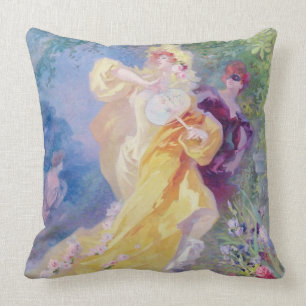 Coussin Le domino jaune, conception pour une tapisserie