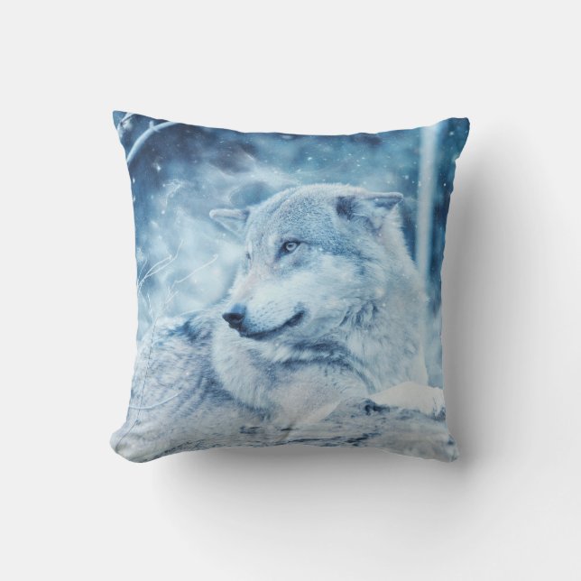 Coussin Le double a dégrossi carreau de loup (Recto)