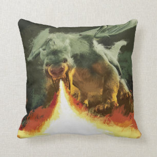 Coussin Le Dragon de Pete  Cool de respiration incendie