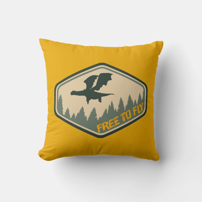 Coussin Le dragon de Pete | Libre de voler (Recto)