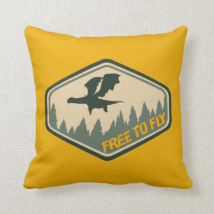 Coussin Le Dragon de Pete  Libre de voler