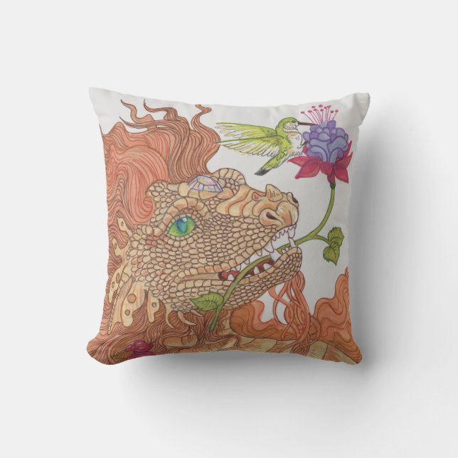 Coussin Le dragon des trésors de la nature (Recto)