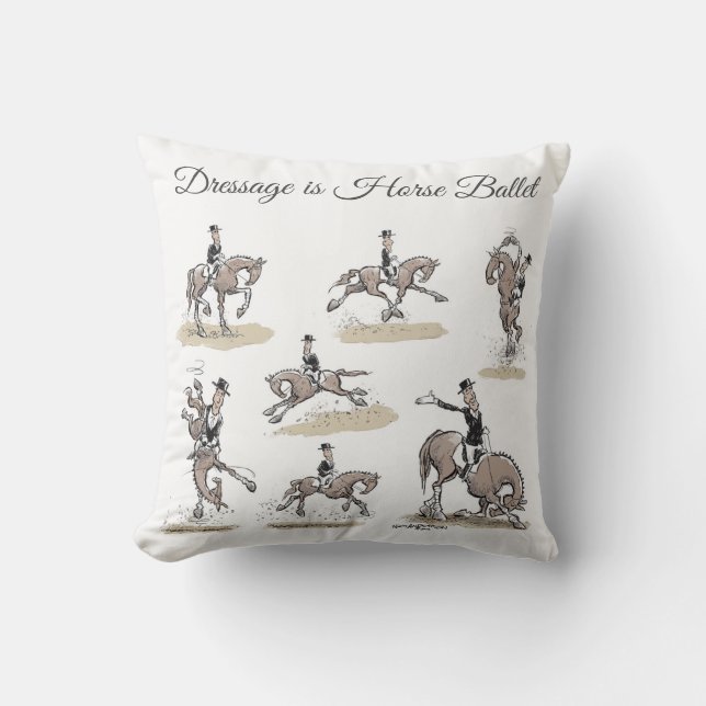 Coussin Le dressage est carreau de ballet de cheval (Recto)