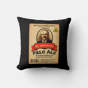 Coussin Le Étiquette Pale Ale de M. Molotov