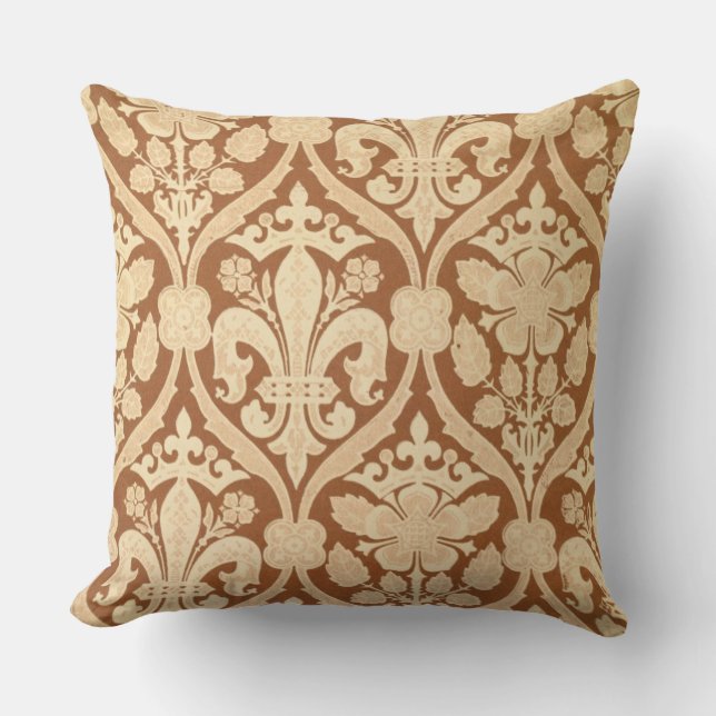 Coussin Le "Fleur-De-Lis", papier peint de reproduction a (Recto)