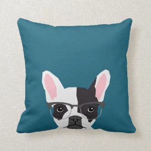 Coussin Le français des hipsters avec lunettes - French B