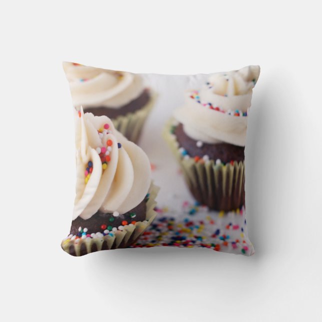 Coussin Le givrage de vanille de petits gâteaux de (Recto)