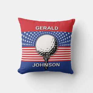 Coussin Le golf patriotique américain