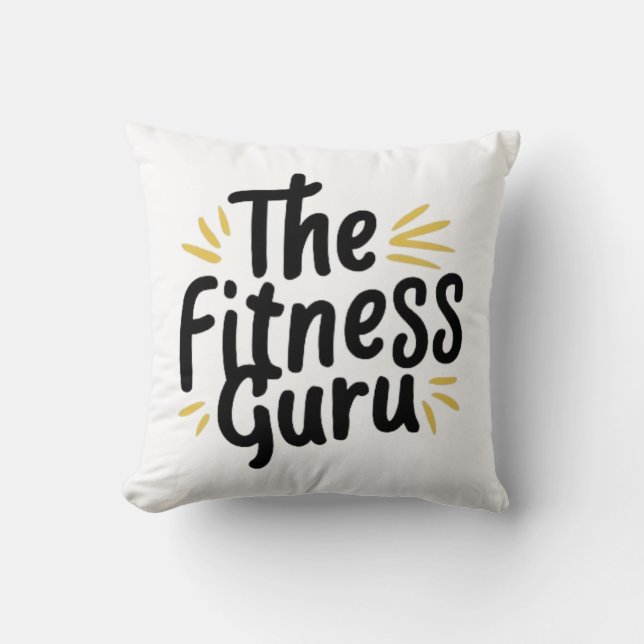 Coussin Le gourou de la forme physique (Recto)