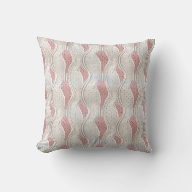 Coussin Le Gras Métallic 3D Gris Rouge Look Jetez P (Recto)