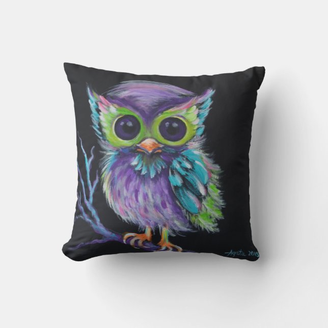 Coussin Le hibou soit votre ami (Recto)