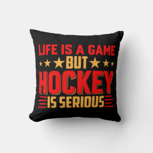 Coussin Le hockey est sérieux