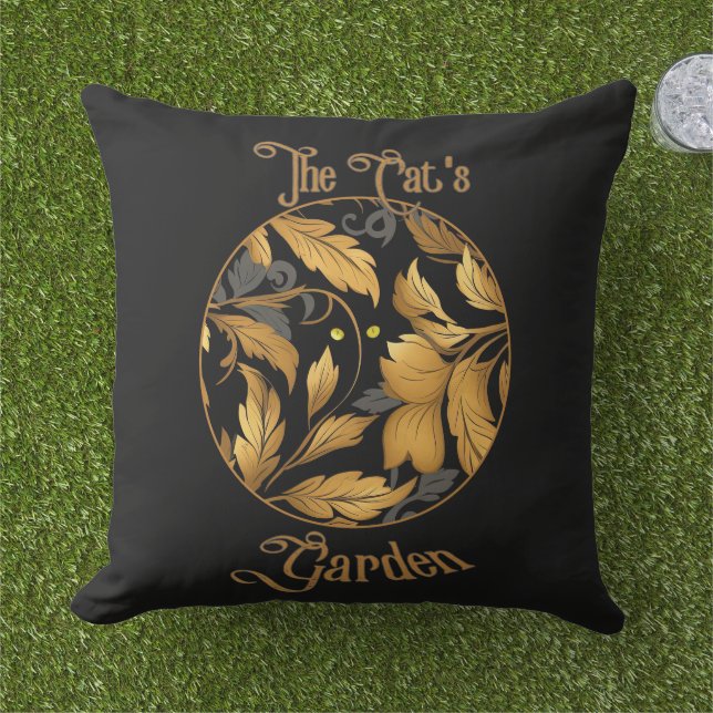 Coussin Le jardin des chats (Herbe)