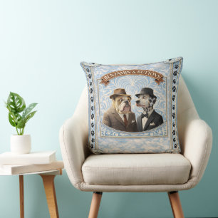 Coussin Le jeté vintage de chien élégant Benjamin et bouto
