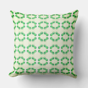 Coussin Le Jeu d'émeraude vert et rond