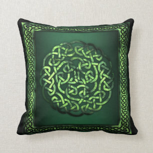 Coussin Le jour de St Patrick - motif celtique
