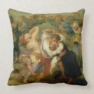 Coussin Le Kermesse, coordonnée des paysans dansant,