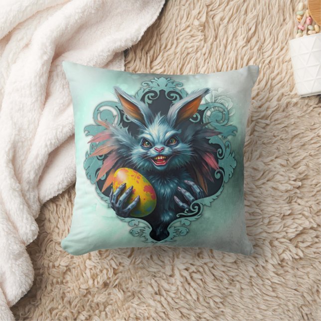 Coussin Le lapin éffrayant de Pâques (Couverture)