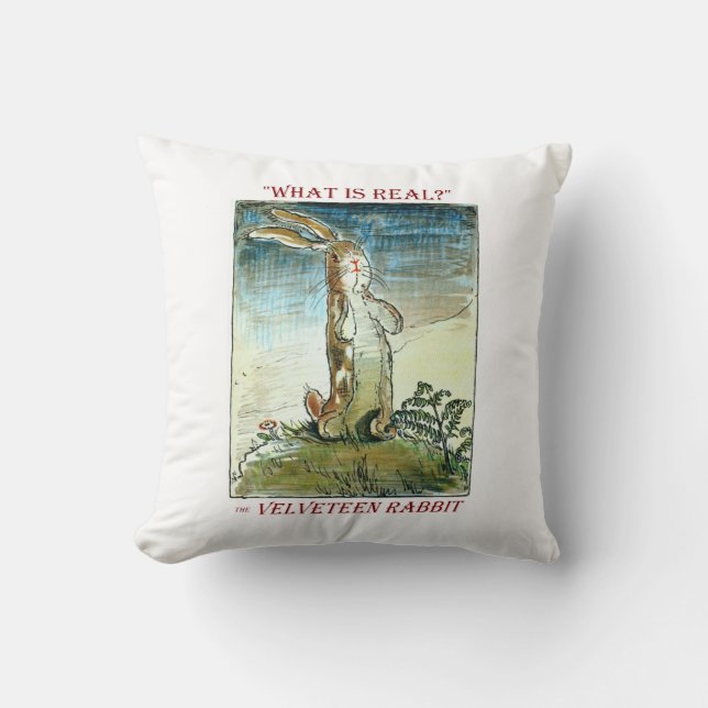 Coussin Le lapin Velveteen par Margery Williams (Recto)
