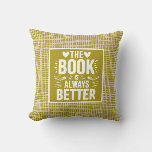 Coussin Le livre est toujours meilleur