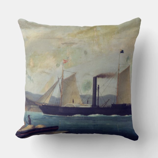 Coussin Le "Mallorcan", bateau sur lequel George Sand et (Recto)