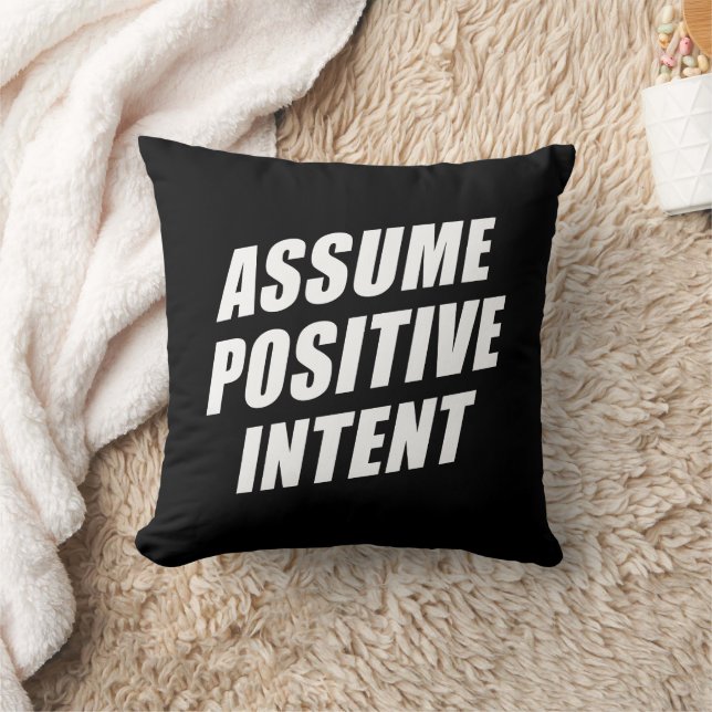 Coussin Le Mantra Message D'Affirmation Suppose Une Intent (Couverture)