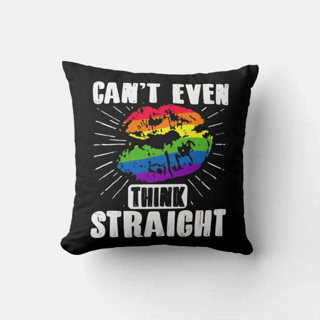 Coussin Le mois des Gay pride LGBT ne peut même pas penser (Recto)