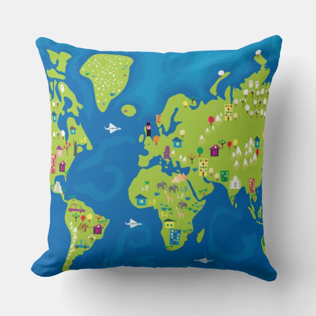 Coussin Le Monde (Recto)