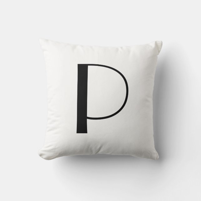 Coussin Le monogramme repose la lettre P (Recto)
