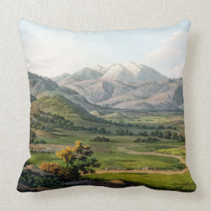 Coussin Le mont Olympe, comme vu entre Larissa et baba, p