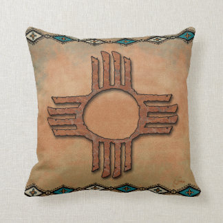 Coussin Le Nouveau Mexique Zia (le soleil)