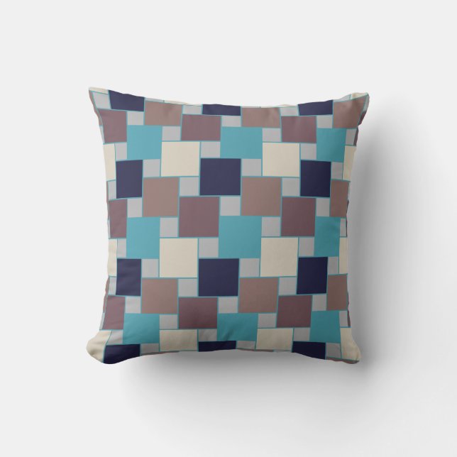 Coussin Le paon sur la plage (Recto)