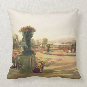 Coussin Le Parterre, Trentham Hall fait du jardinage, pub.