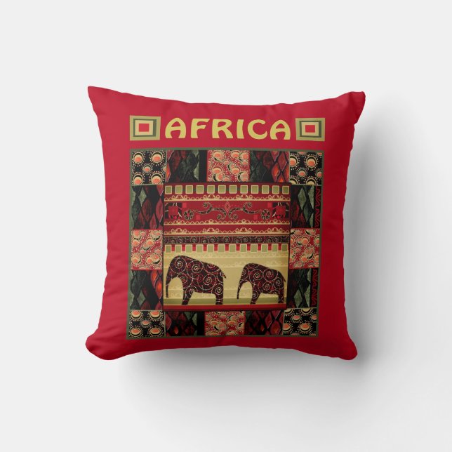 Coussin Le patchwork africain (Recto)