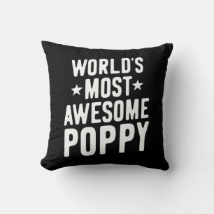 Coussin Le pavot le plus génial du monde   Père grand-père