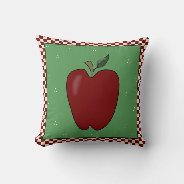 Coussin Le pays rouge Apple se reposent (Recto)
