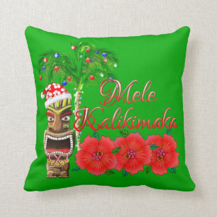Coussin Le Père Noël Tiki Mele Kalikimaka
