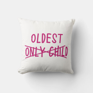 Coussin Le plus âgé avec un seul enfant traversé