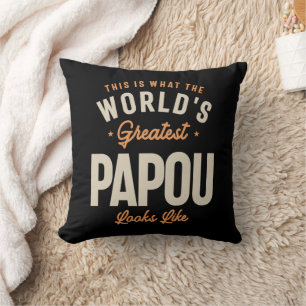 Coussin Le plus grand papou du monde : Style légendaire