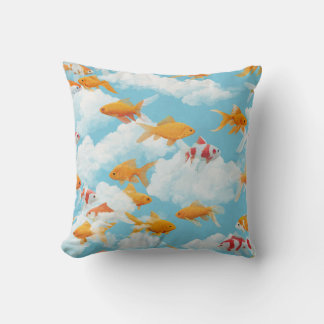 Coussin Le poisson rouge dans le ciel