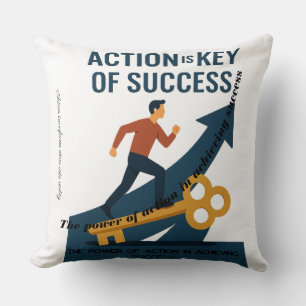 Coussin Le pouvoir de l'action pour réussir