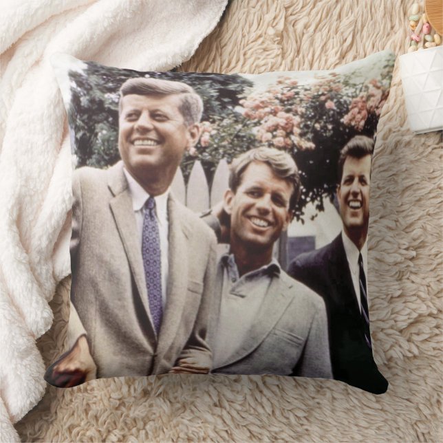 Coussin Le président américain John Kennedy & Robert & Ted (Couverture)