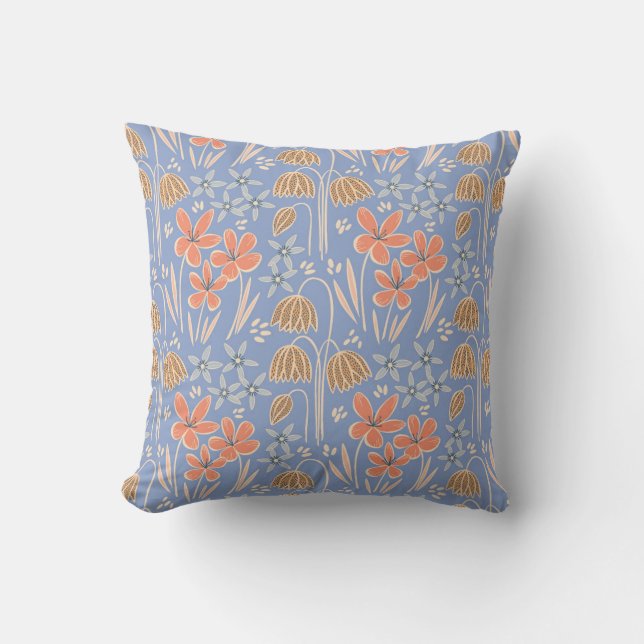 Coussin Le ressort fleurit bigorneau (Recto)