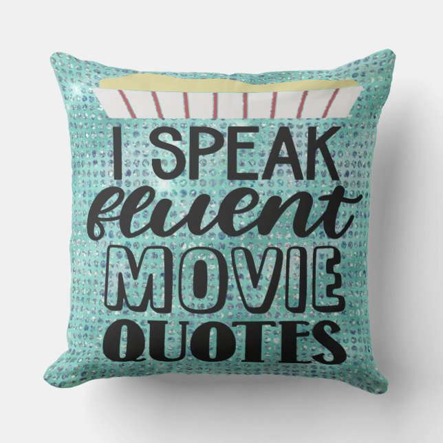 Coussin Le rêve de l'amoureux du chocolat et du cinéma (Recto)