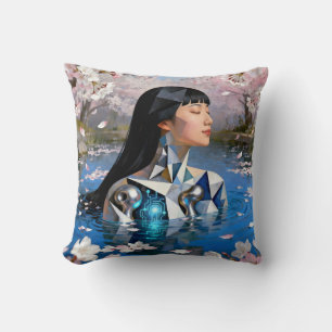 Coussin "Le rêve numérique de l’eau" - Un portrait numériq