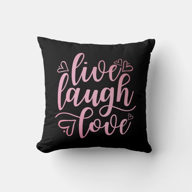 Coussin Le rire vivant de inspiration d'amour citent le (Recto)