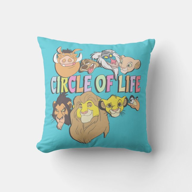 Coussin Le Roi Lion| Cercle de vie (Recto)